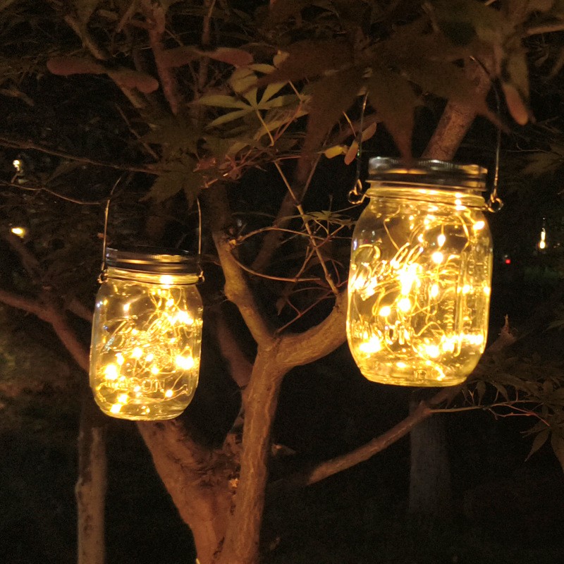 Saules ainava Mason Jar Can Lights